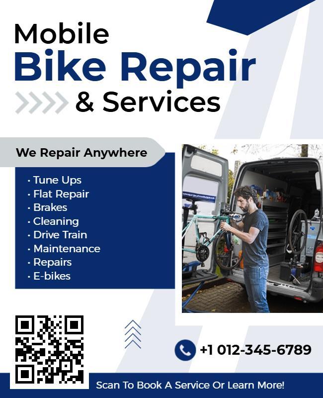 Mobile Bike Repair Services Flyer Template