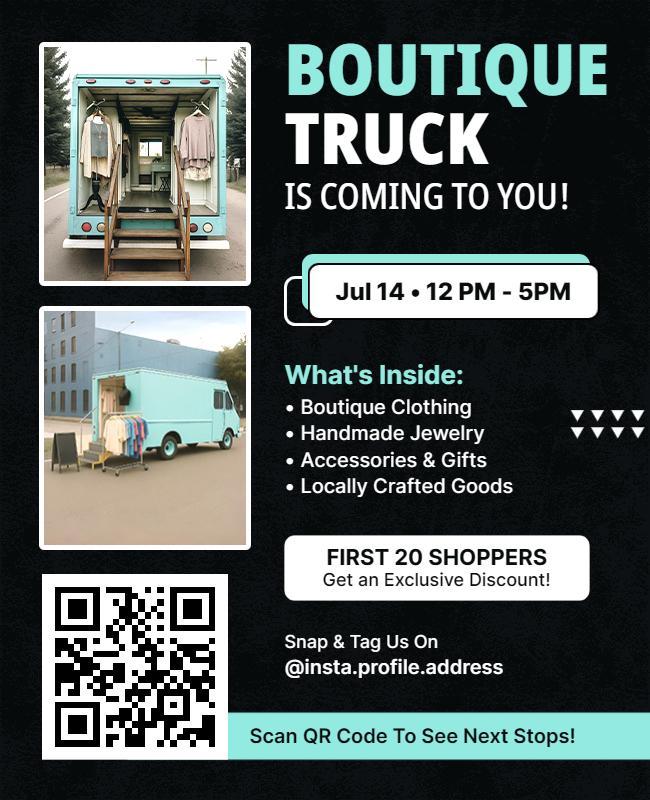 Mobile Boutique Truck Shopping Flyer Template