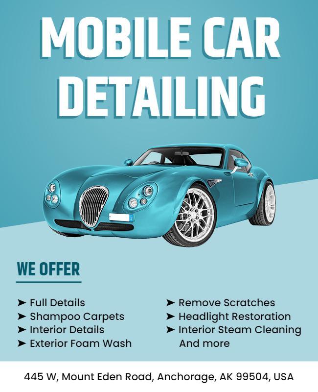 Mobile Car Detailing Services Flyer Template