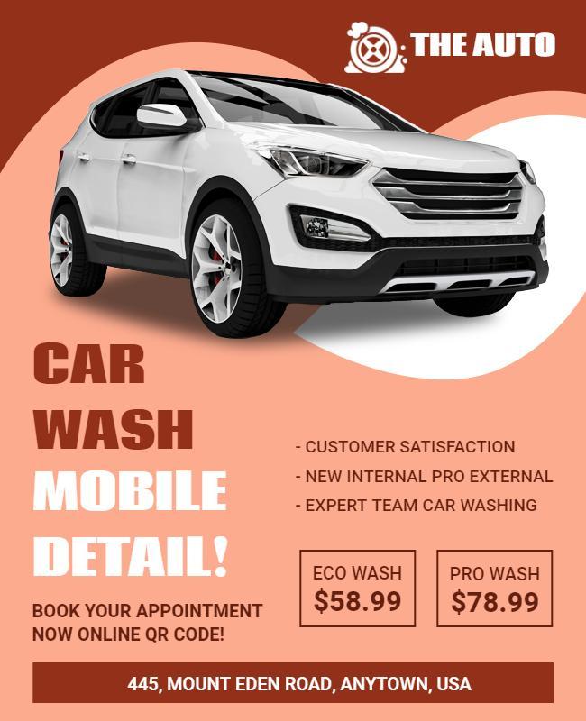 Mobile Car Wash Service Flyer Template