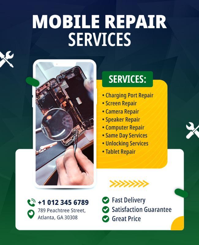 Mobile Device Repair Services Flyer Template