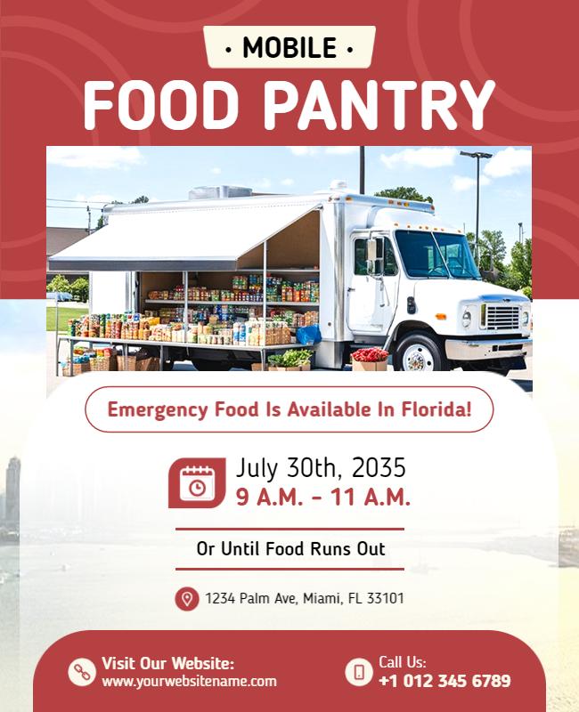 Mobile Food Pantry Event Flyer Template