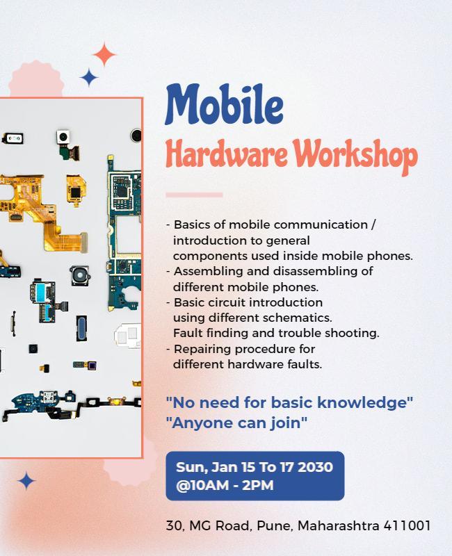 Mobile Hardware Workshop Training Flyer Template