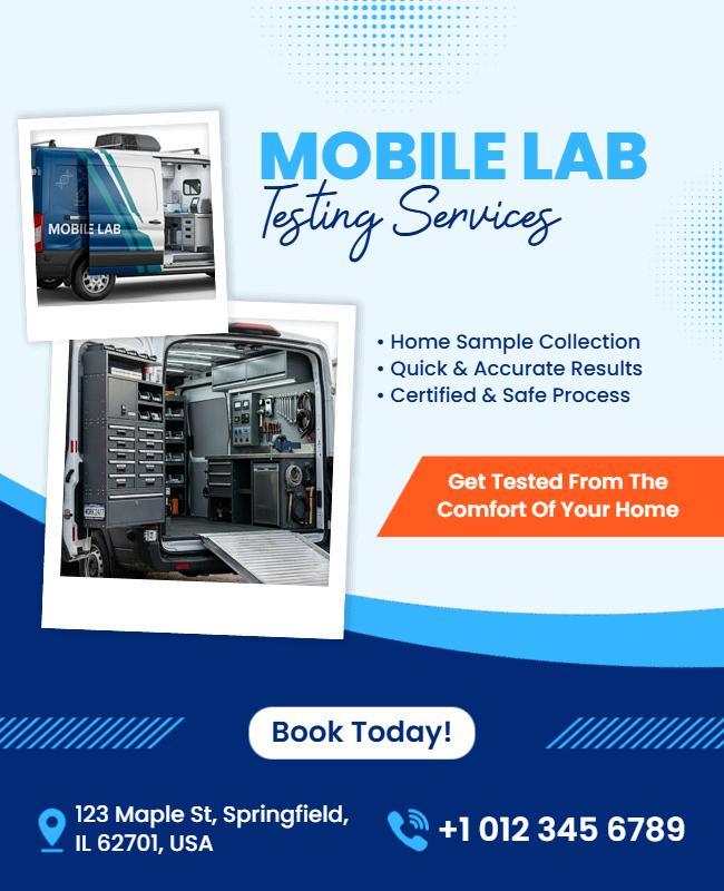 Mobile Lab Testing Services Flyer Template