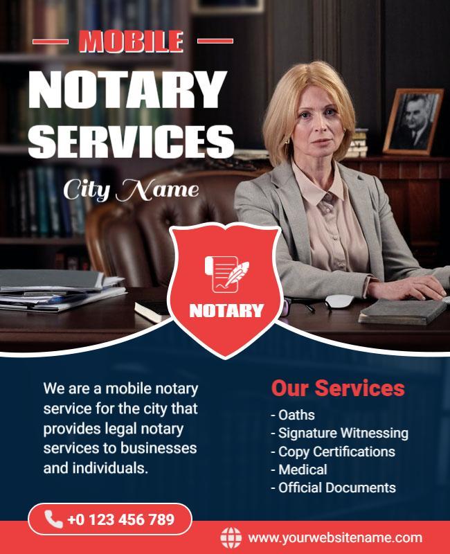 Mobile Notary Services Promotional Flyer Template