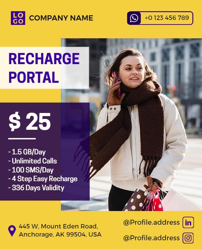 Mobile Recharge Offer Flyer Template