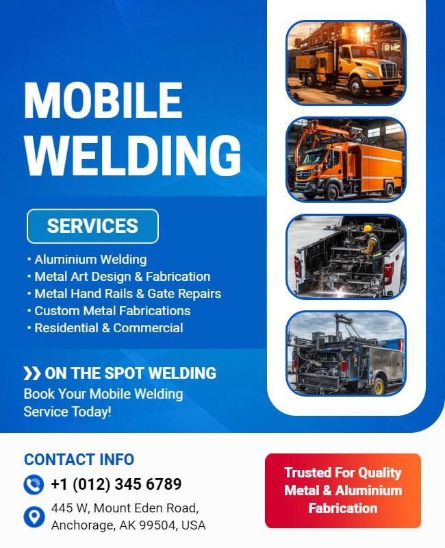 Mobile Welding Services and Fabrication Flyer Template