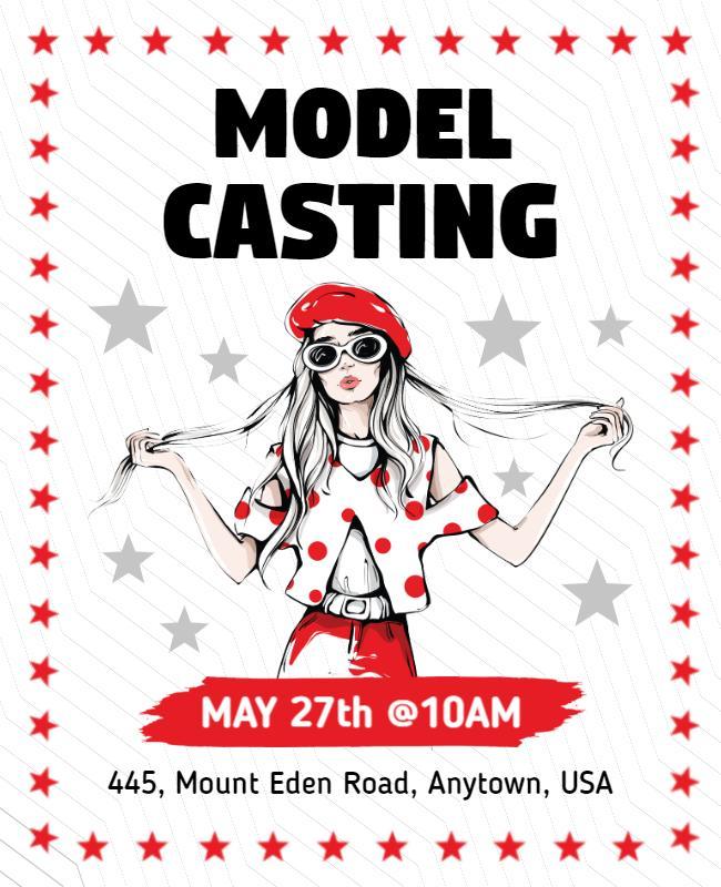 Model Casting Auditions Flyer Template