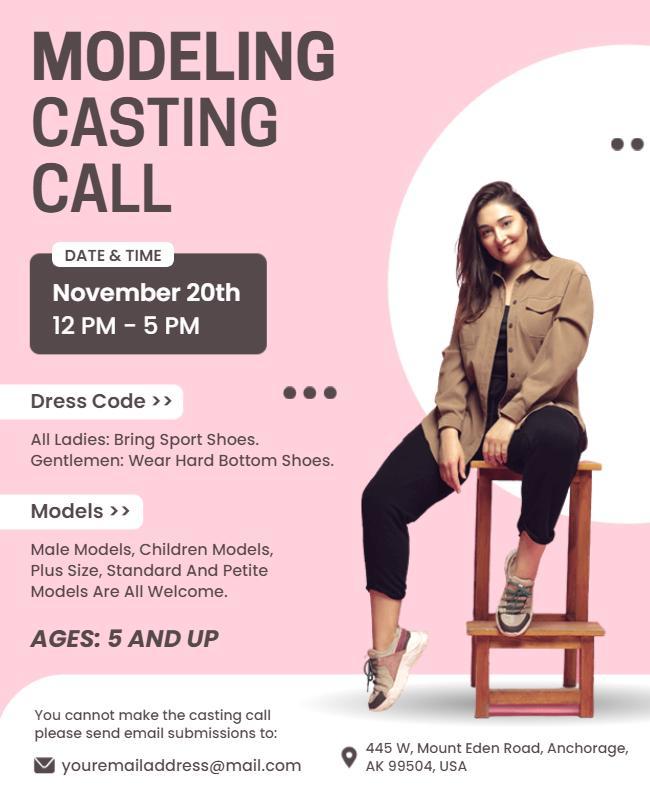 Modeling Casting Call Event Flyer Template