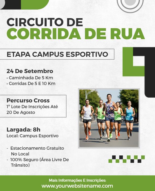 Modelo De Flyer Promocional Para Corrida De Rua Urbana