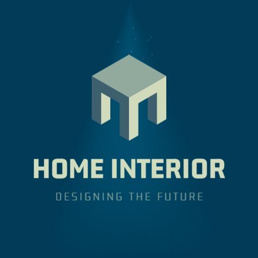Modern 3D Home Interior Design with Futuristic Elements Logo Template