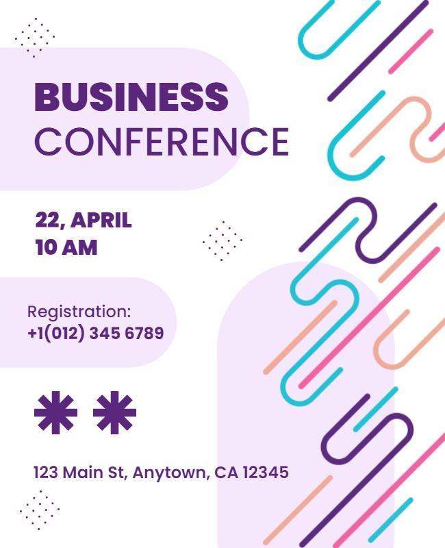 Modern Abstract Business Conference Poster Template