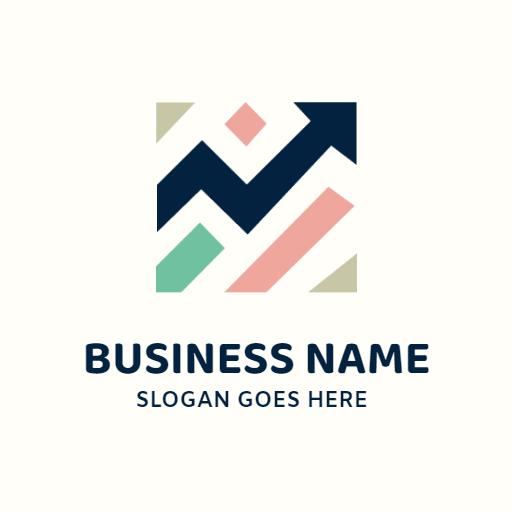 Modern Abstract Geometric Design Highlighting Finance Trends Logo Template