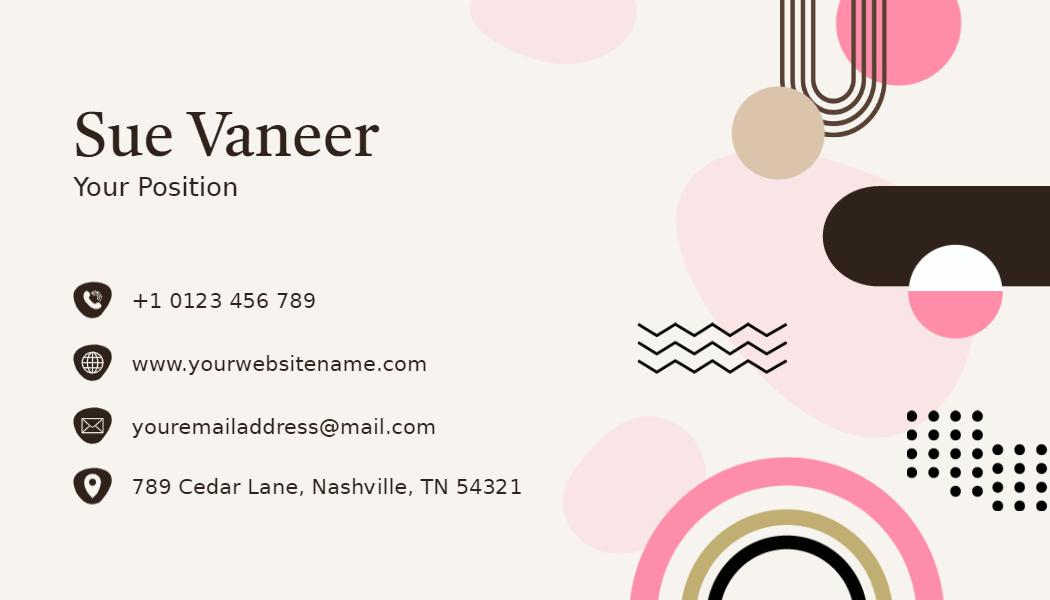 Modern Abstract Styled Company Business Card Template