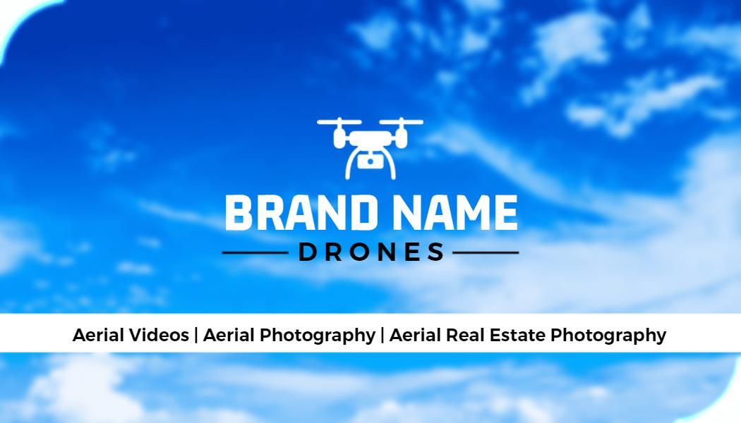 Modern Aerial Drone Photography and Videography Business Card Template