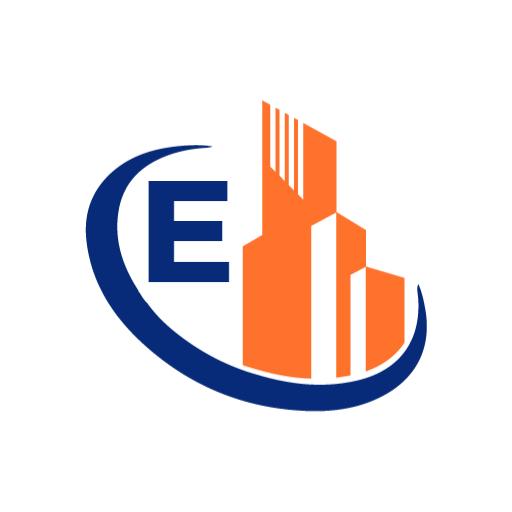 Modern and Creative Building Design with Alphabet E Logo Template