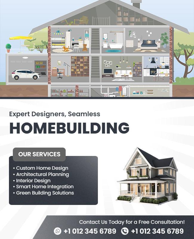 Modern Architectural Homebuilding Services Poster Template