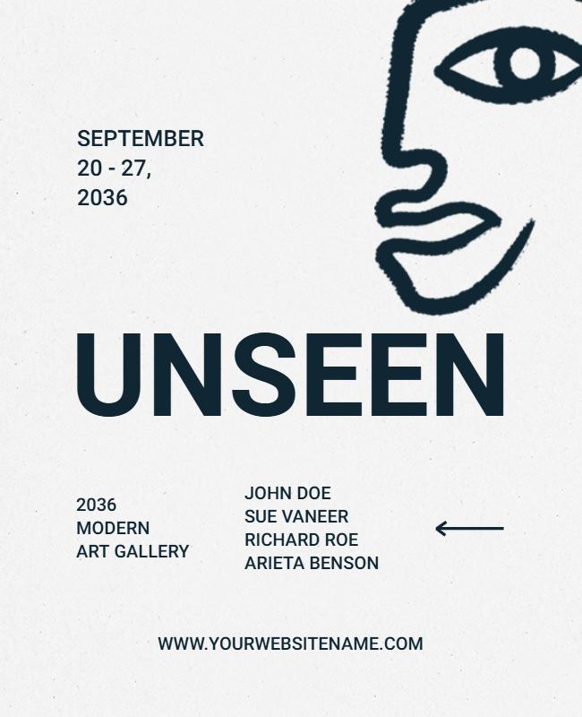 Modern Art Gallery Exhibition Poster Template