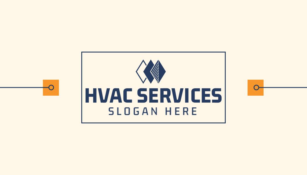 Modern Beige HVAC Services Professional Visiting Card Template
