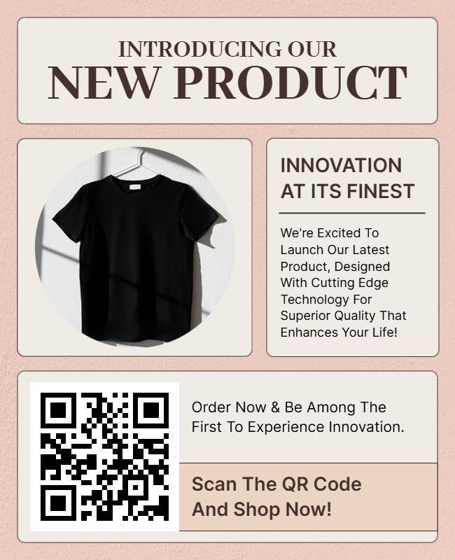Modern Beige Product Launch Promotion Flyer Template