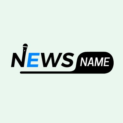 Modern Black and Blue News and Information Reporting Logo Template