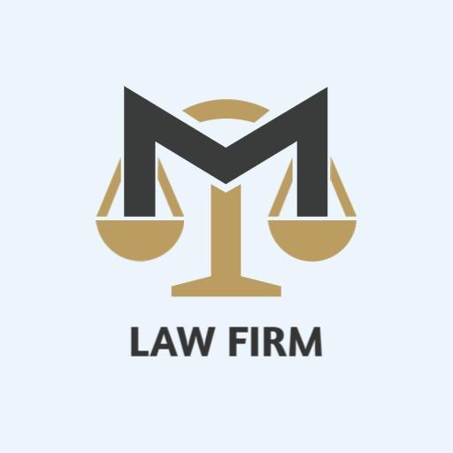 Modern Black and Gold Legal Symbol Representing Law Firm Logo Template