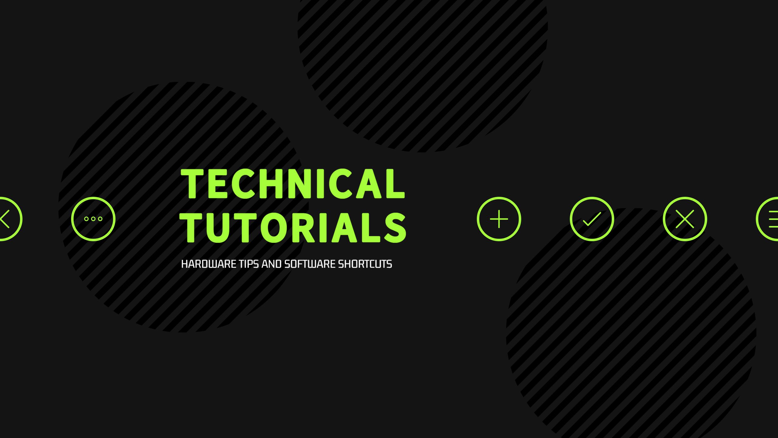 Modern Black and Green Technical Tutorials YouTube Banner Template