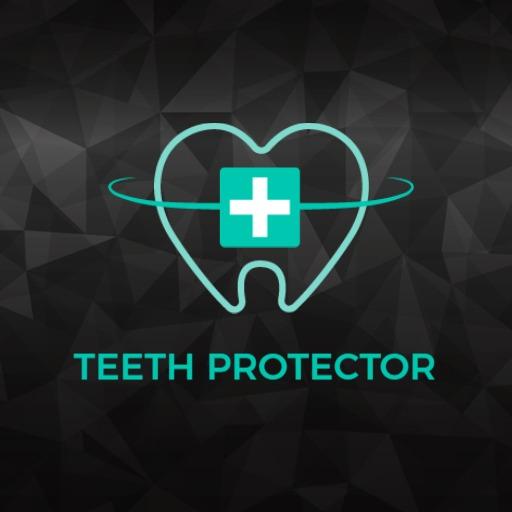 Modern Black and Teal Dental Care Teeth Protector Logo Template