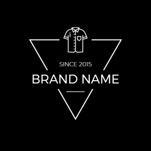 Modern Black and White Clothing Brand Logo Design Idea Logo Template