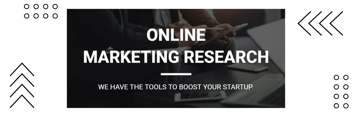 Modern Black and White Professional Marketing Research Twitter Banner Template