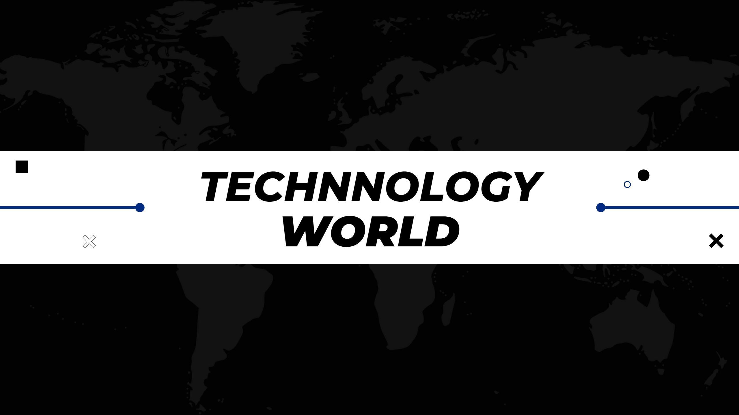 Modern Black and White Technology World YouTube Banner Template