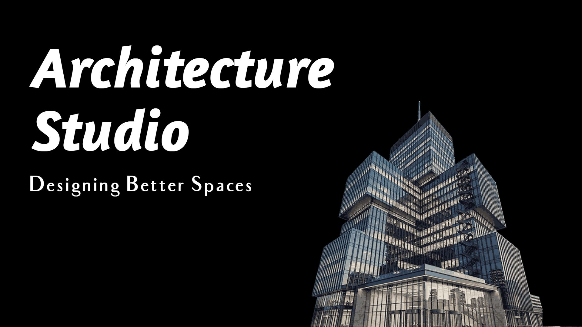 Modern Black Architectural Studio Overview Presentation Template