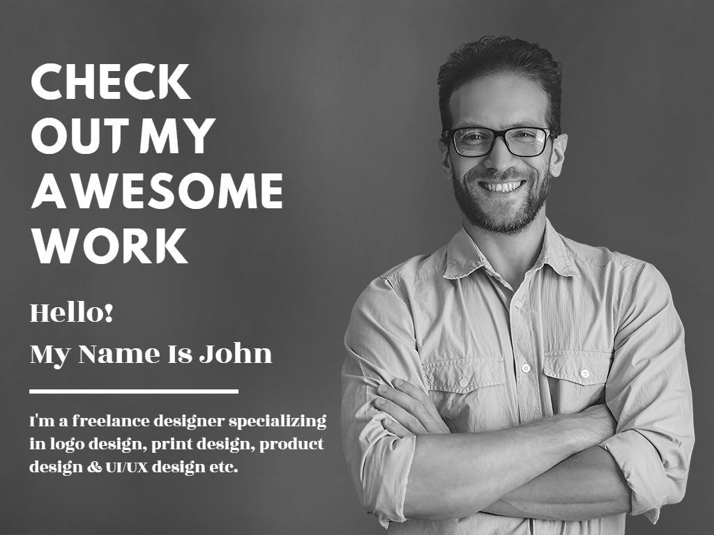 Modern Black Creative Business Design Portfolio Presentation Template