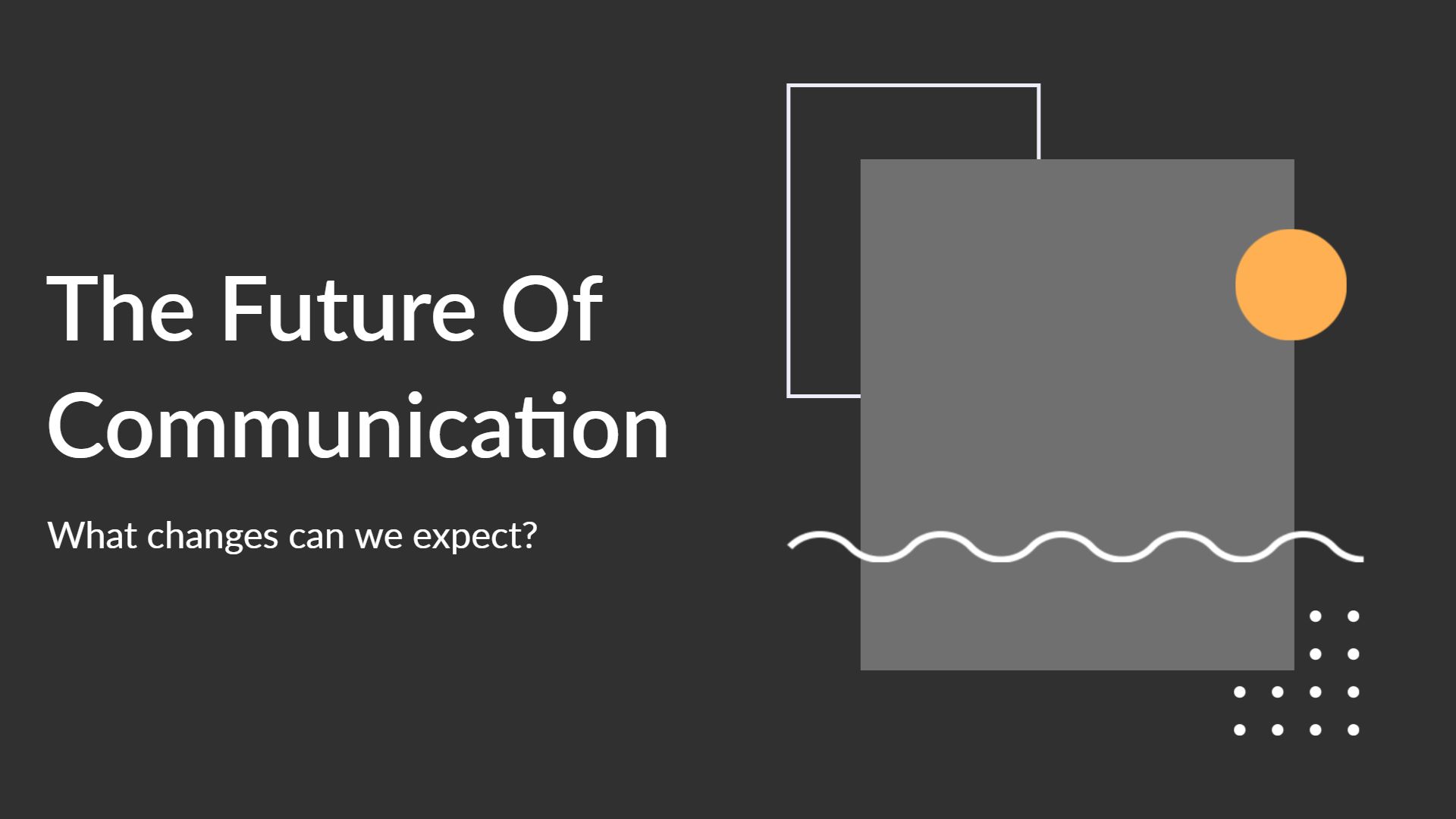 Modern Black Interactive Digital Communication Keynote Presentation Template