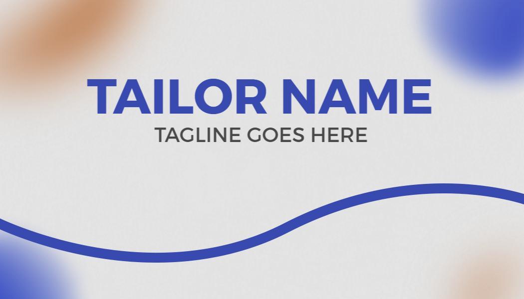Modern Blue Abstract Tailoring Visiting Card Template