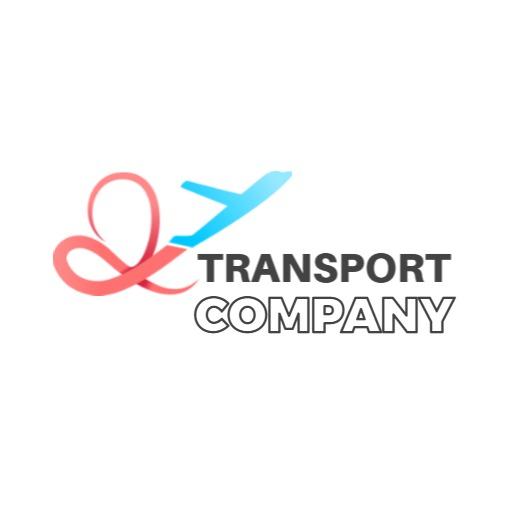 Modern Blue Airplane Design for Transportation Company Logo Template