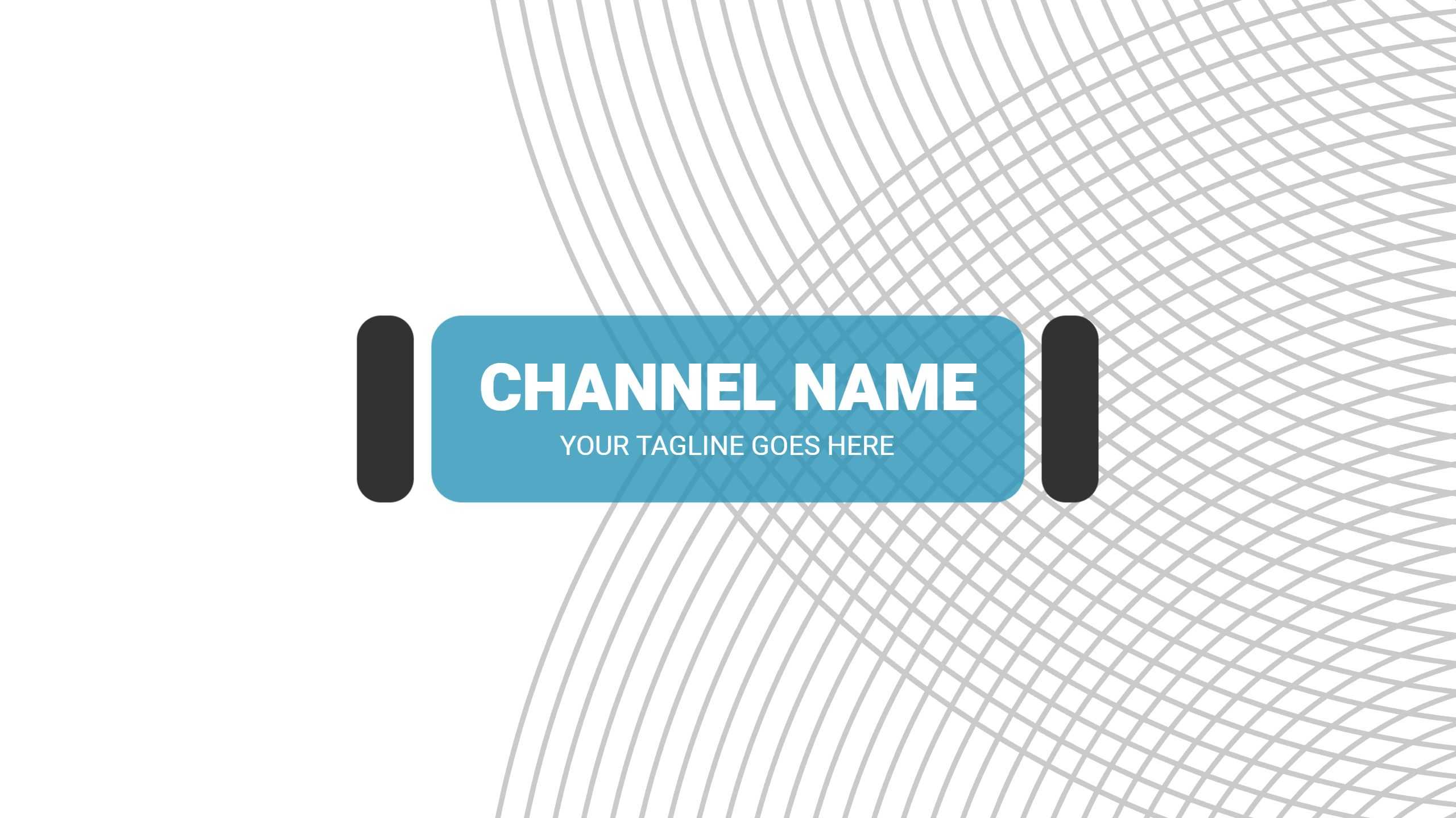 Modern Blue and Gray Waves YouTube Channel Banner Template