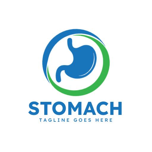 Modern Blue and Green Stomach Healthcare Logo Template