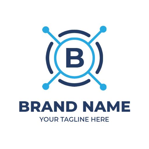 Modern Blue and White Business Branding Design Logo Template