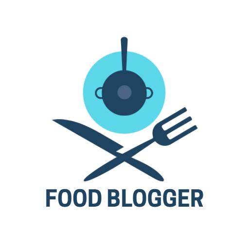 Modern Blue and White Culinary Design for Food Blogger Logo Template