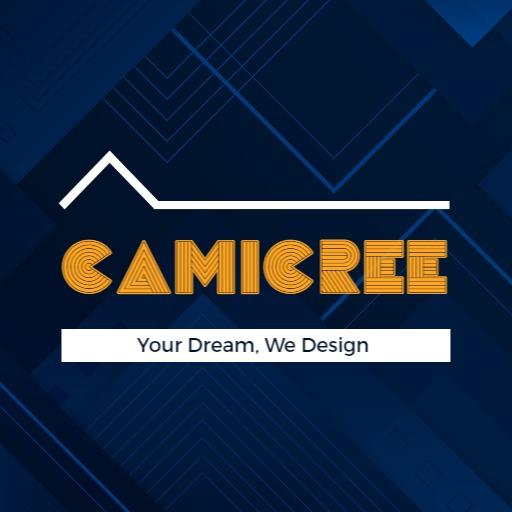 Modern Blue and Yellow Architectural Design Logo Template