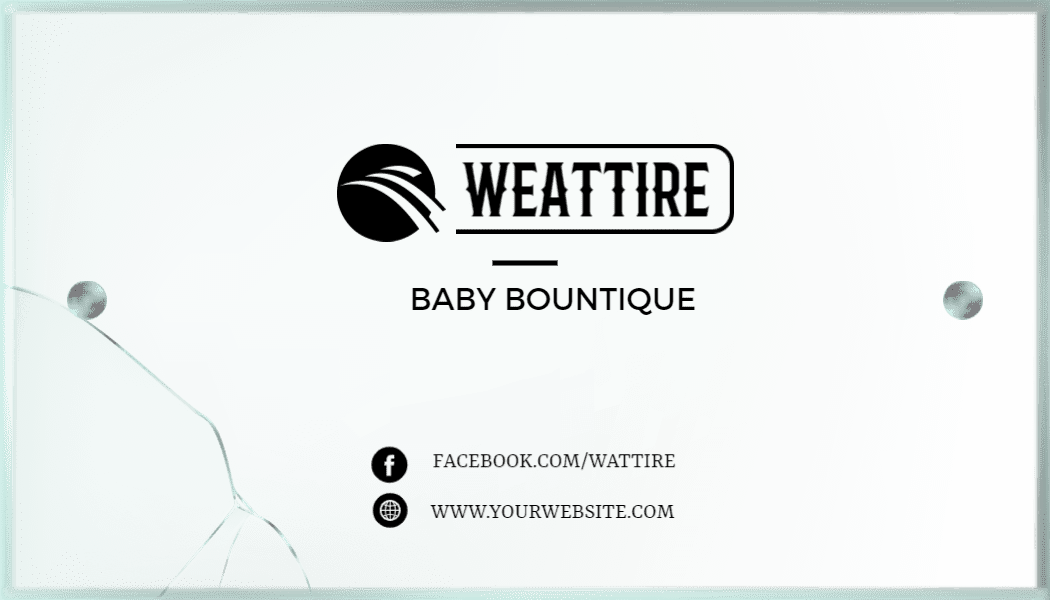 Modern Blue Baby Boutique Business Card Template