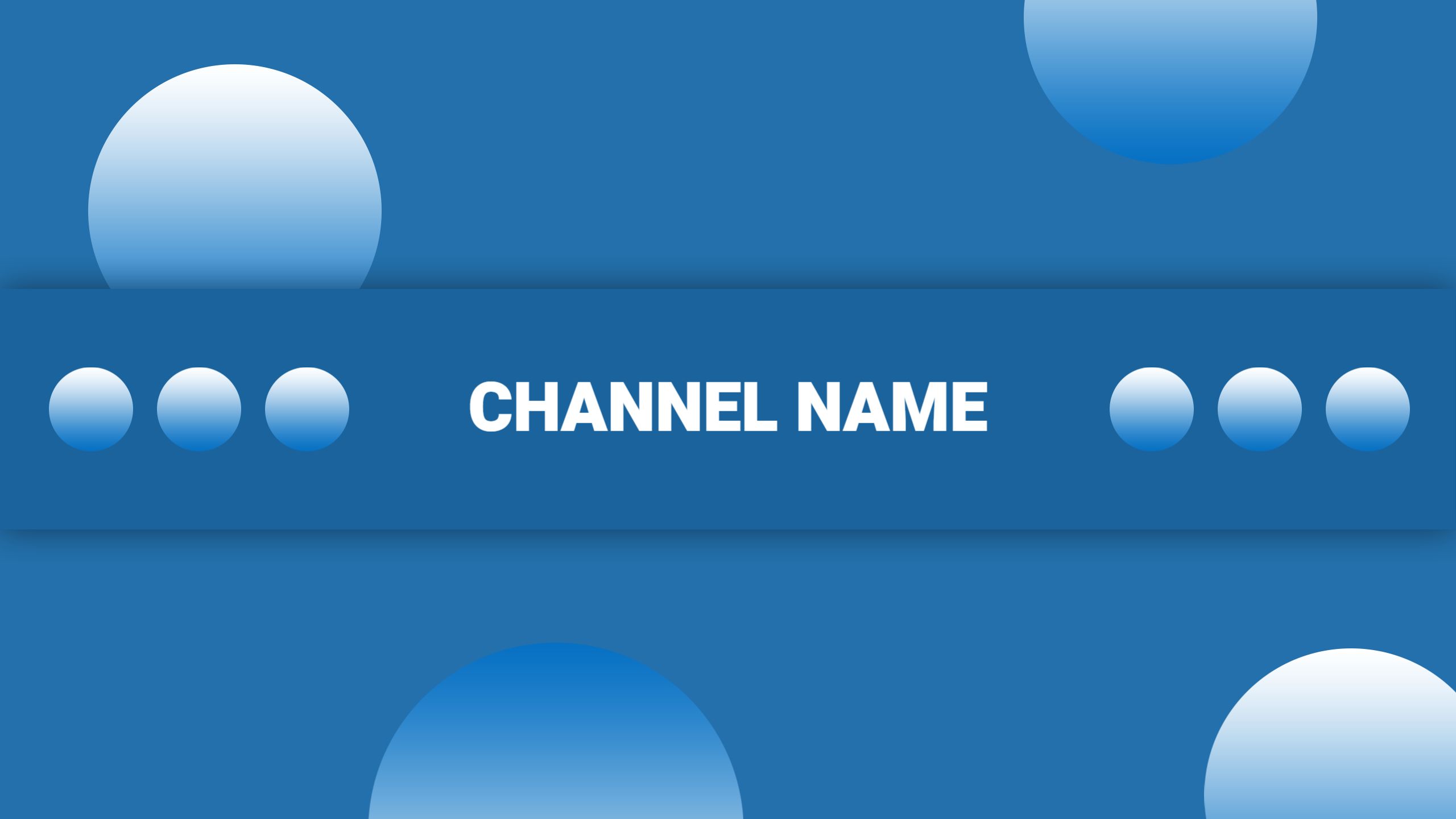 Modern Blue Background with Circular Shapes for YouTube Banner Template