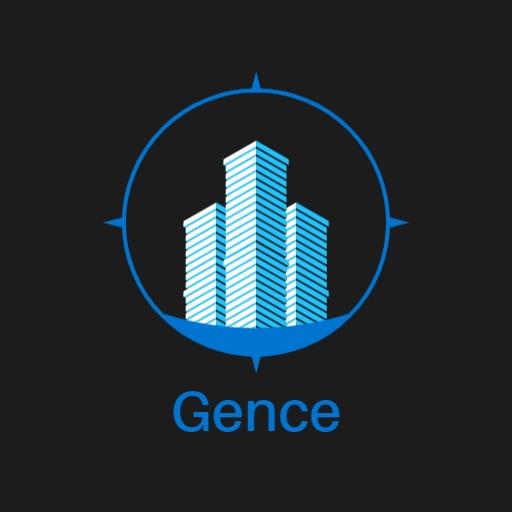 Modern Blue Cityscape Design Representing Architect Vision Logo Template