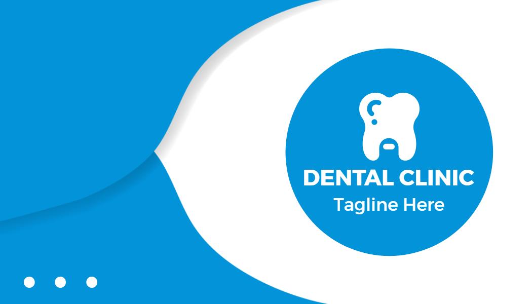 Modern Blue Dental Care Clinic Business Card Template