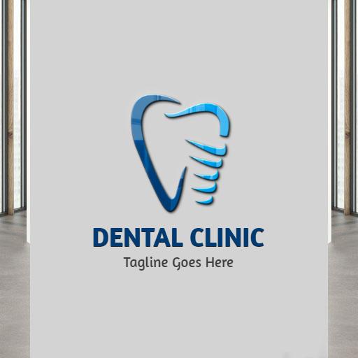 Modern Blue Dental Clinic Design Showcasing Professionalism Logo Template