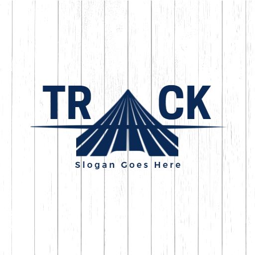 Modern Blue Design Emphasizing Athletic Track Experiences Logo Template