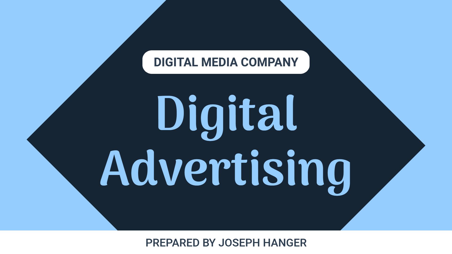 Modern Blue Digital Advertising Strategy Overview Presentation Template