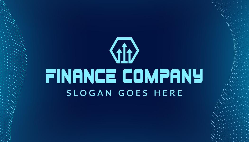 Modern Blue Finance Company Professional Visiting Card Template