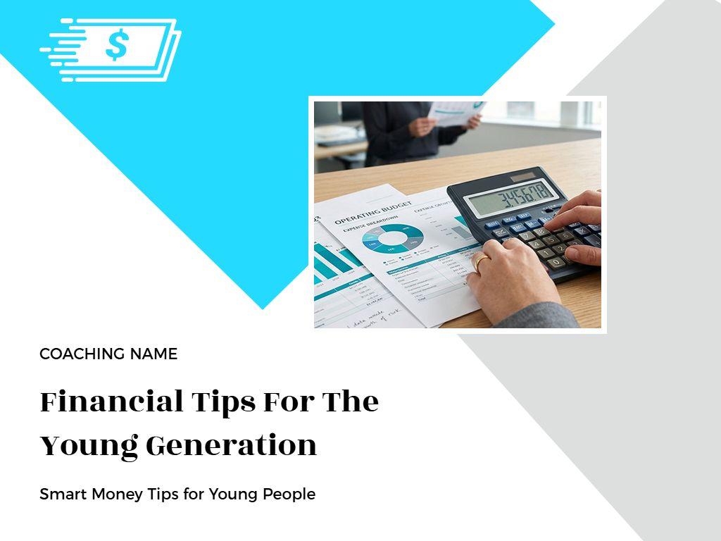Modern Blue Financial Literacy Coaching Presentation Template